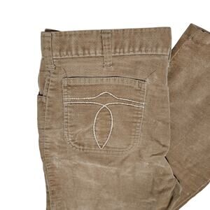 1960s Lee Micro-corduroy Boot Cut Embroidered Pocket Size 33 Inch Waist Mens